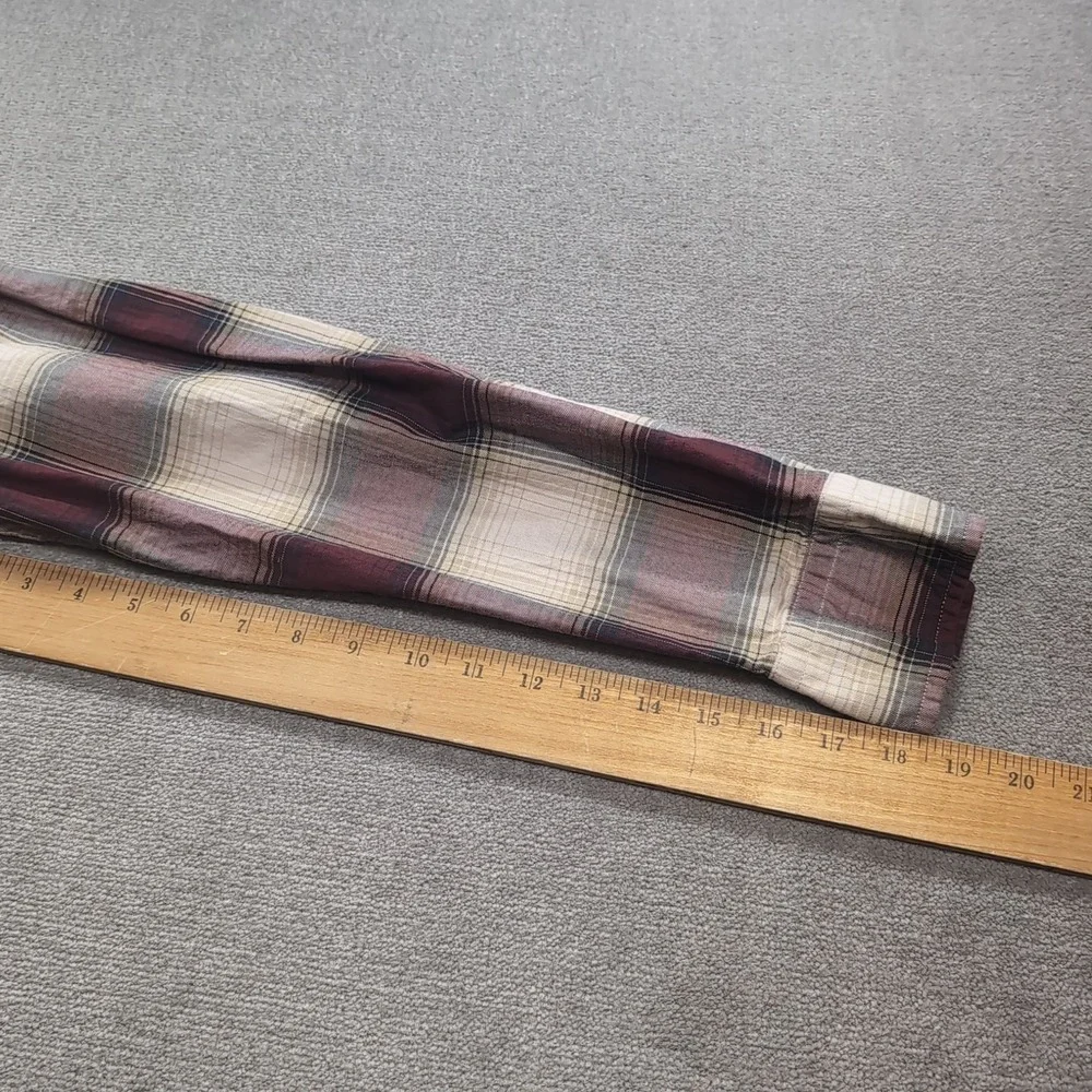 Levi's Plaid Shirt Mens L Check Button‎ Up Snap Button Red Tab Western Ranch